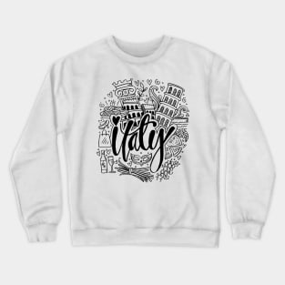 Hand Drawn Symbols Of Italy Crewneck Sweatshirt